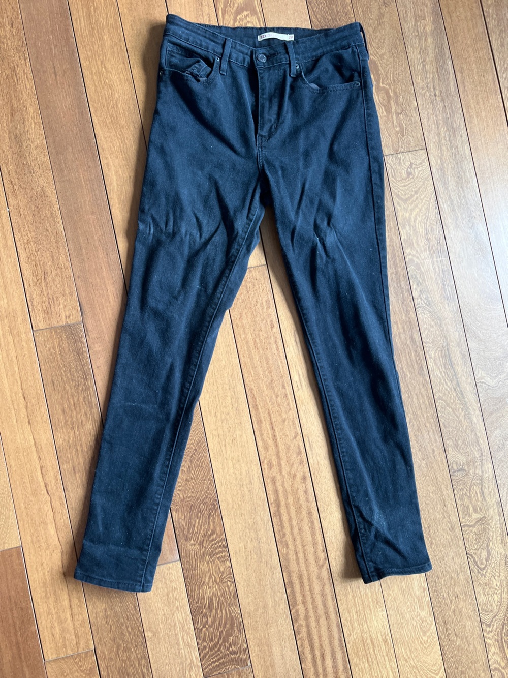 721 Levi's High Rise Skinny Jeans Black Grey Wash Size 29